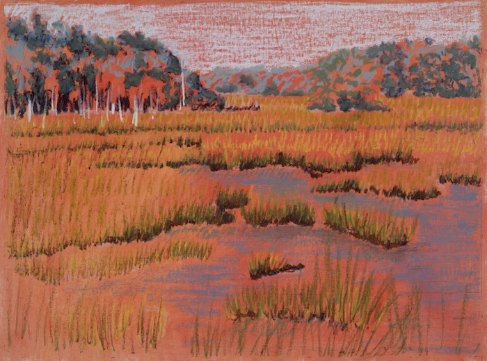 Pulse, Scarborough Marsh, oil, 18 x 24″