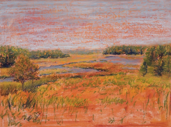 Marsh by McIntire Garrison House #2, oil, 18 x 24″