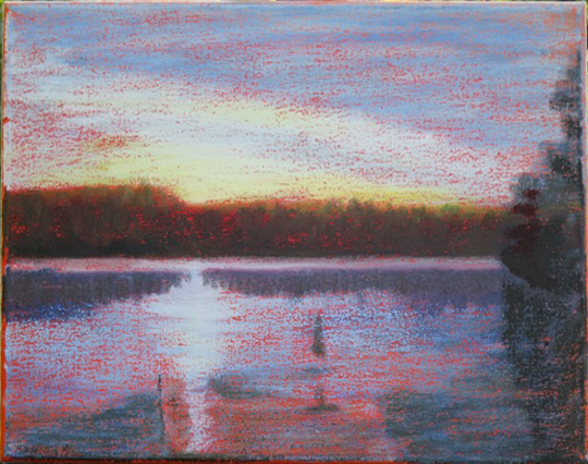 5-06 at the Lake #2, oil, 11×14″